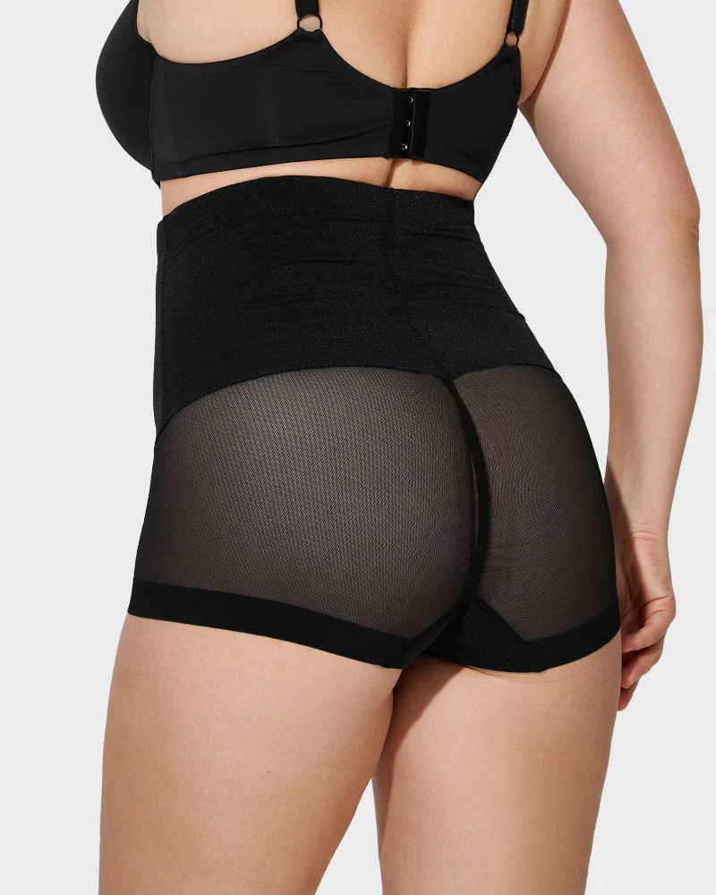 Elegance High-Waist Mesh Tummy Control Shaping Panty - Image 3