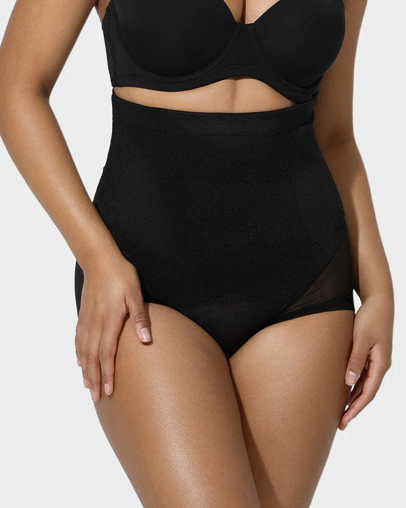 Elegance High-Waist Mesh Tummy Control Shaping Panty - Image 4