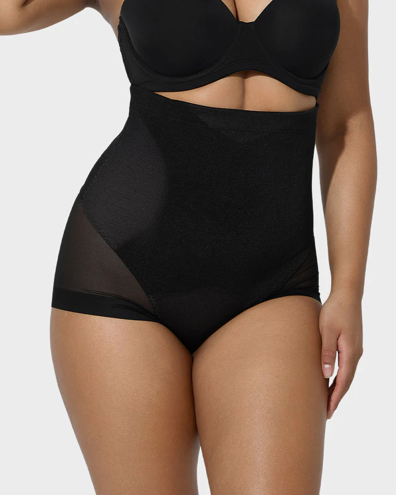 Elegance High-Waist Mesh Tummy Control Shaping Panty - Image 5