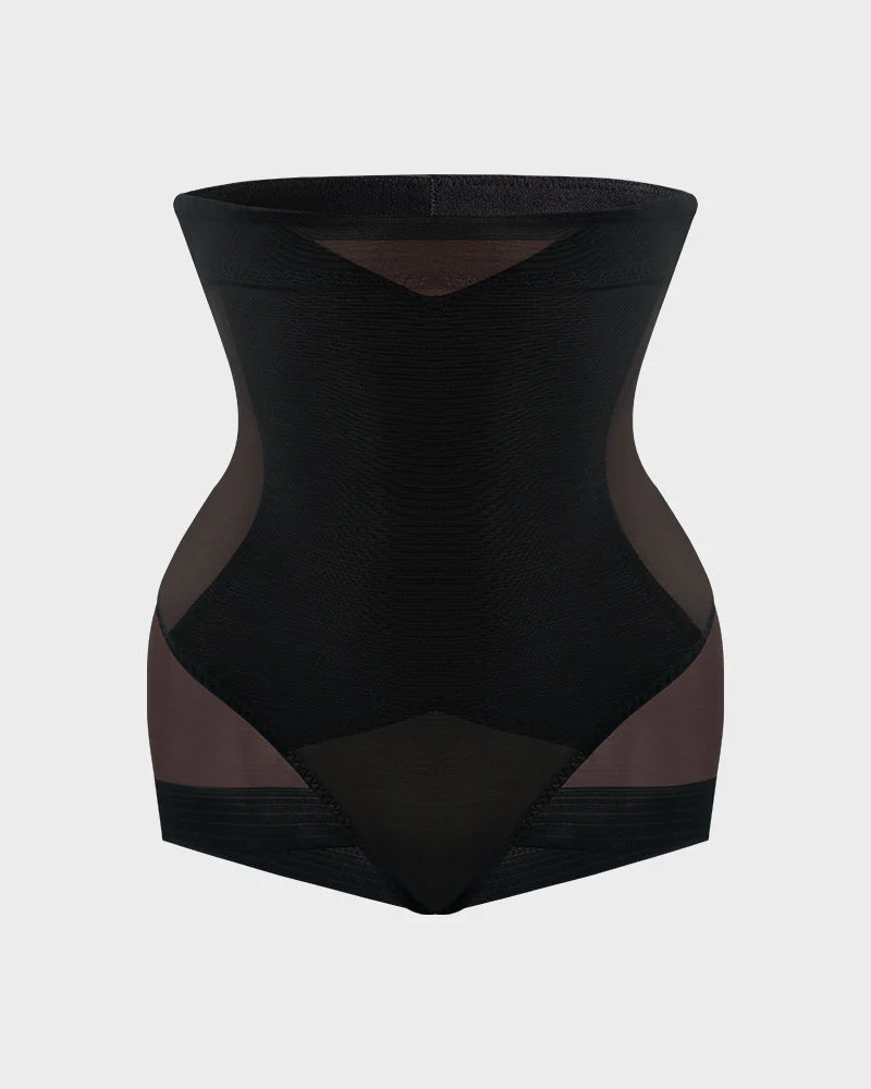Elegance High-Waist Mesh Tummy Control Shaping Panty - Image 7