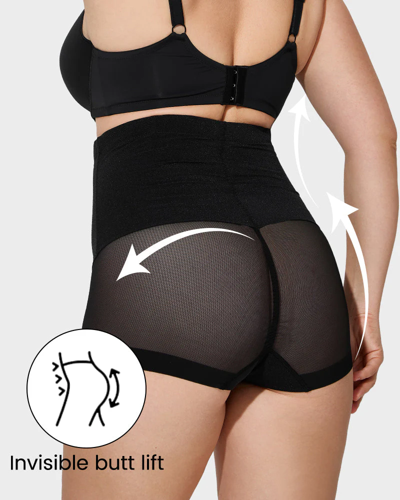 Elegance High-Waist Mesh Tummy Control Shaping Panty - Image 9