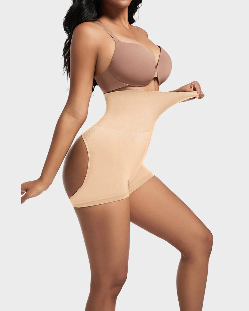 High-Waist Seamless Butt Lifting Shaping Shorts - Image 19