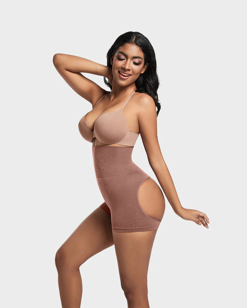 High-Waist Seamless Butt Lifting Shaping Shorts - Image 32