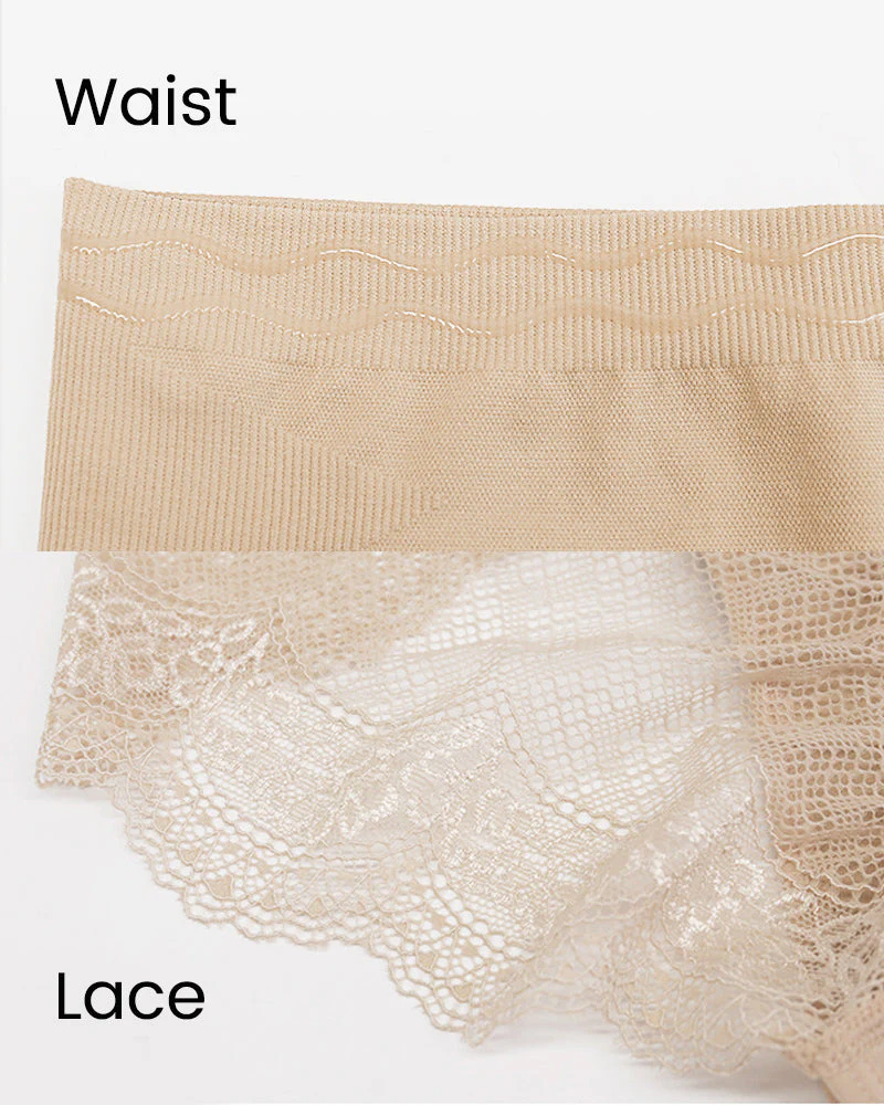 High Waist Lace Mesh Tummy Control Shaping Panty - Image 10