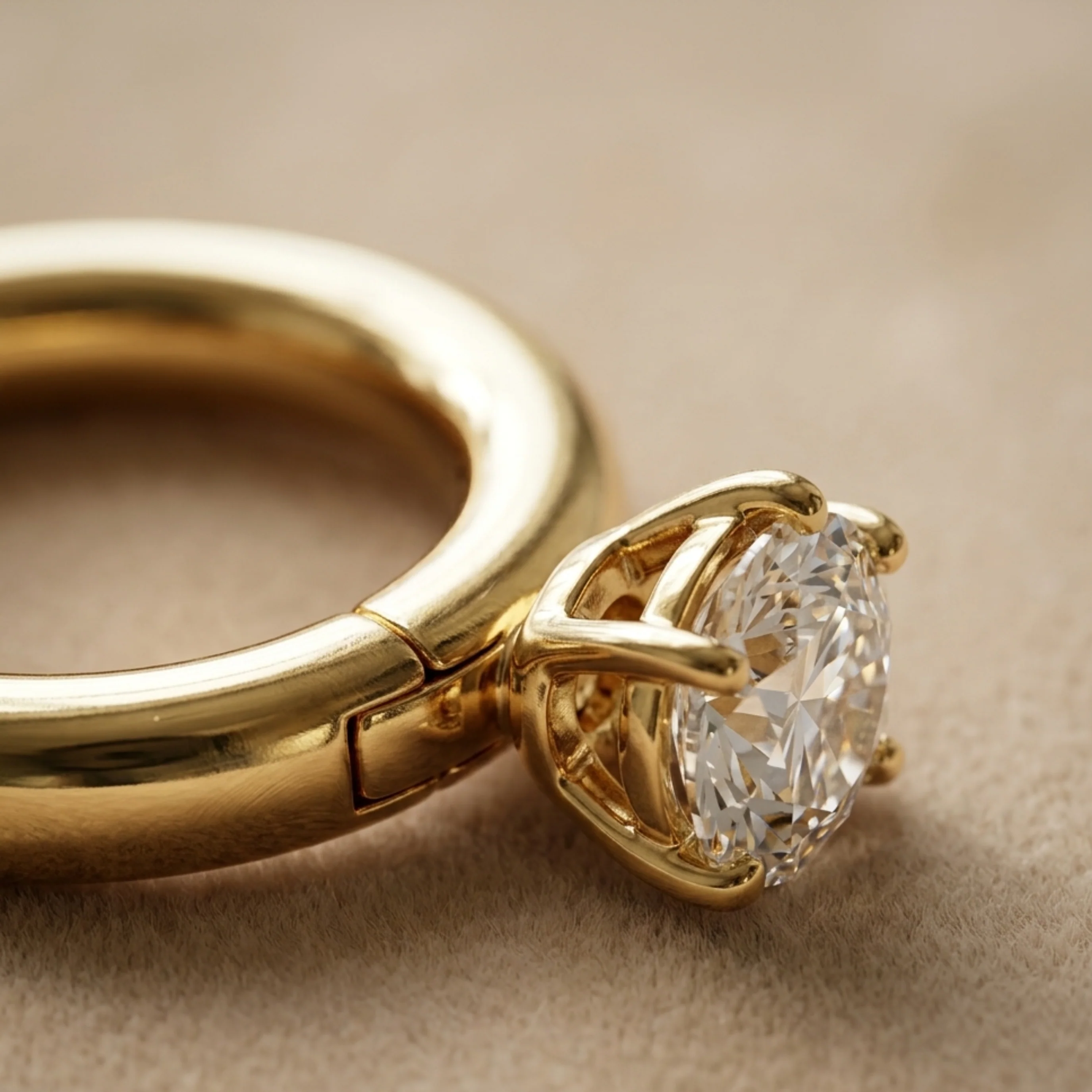 Hovira Glow Solitaire Hoop Earrings - Image 6