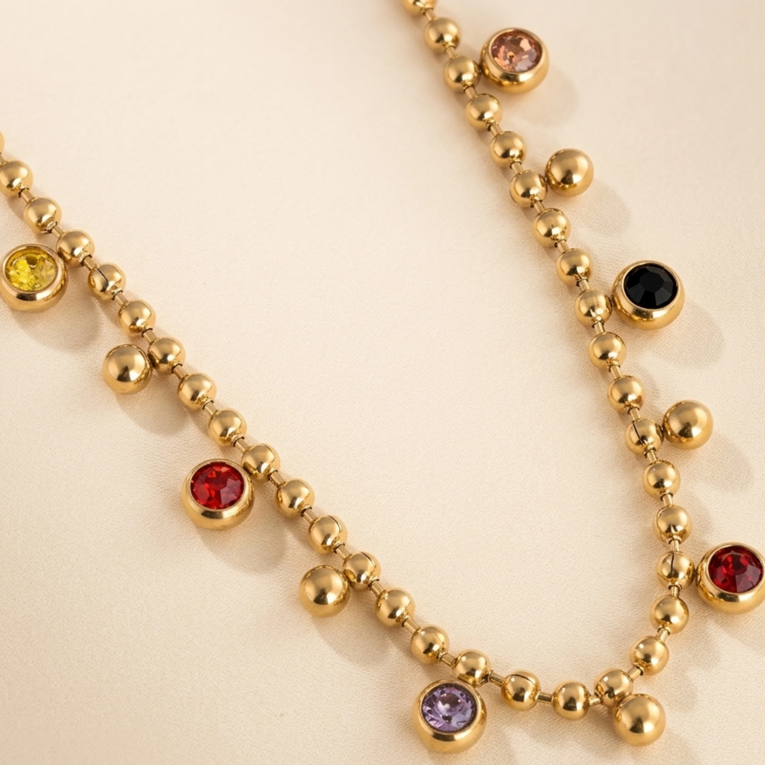 Isolde Crystal Layered Necklace - Image 2