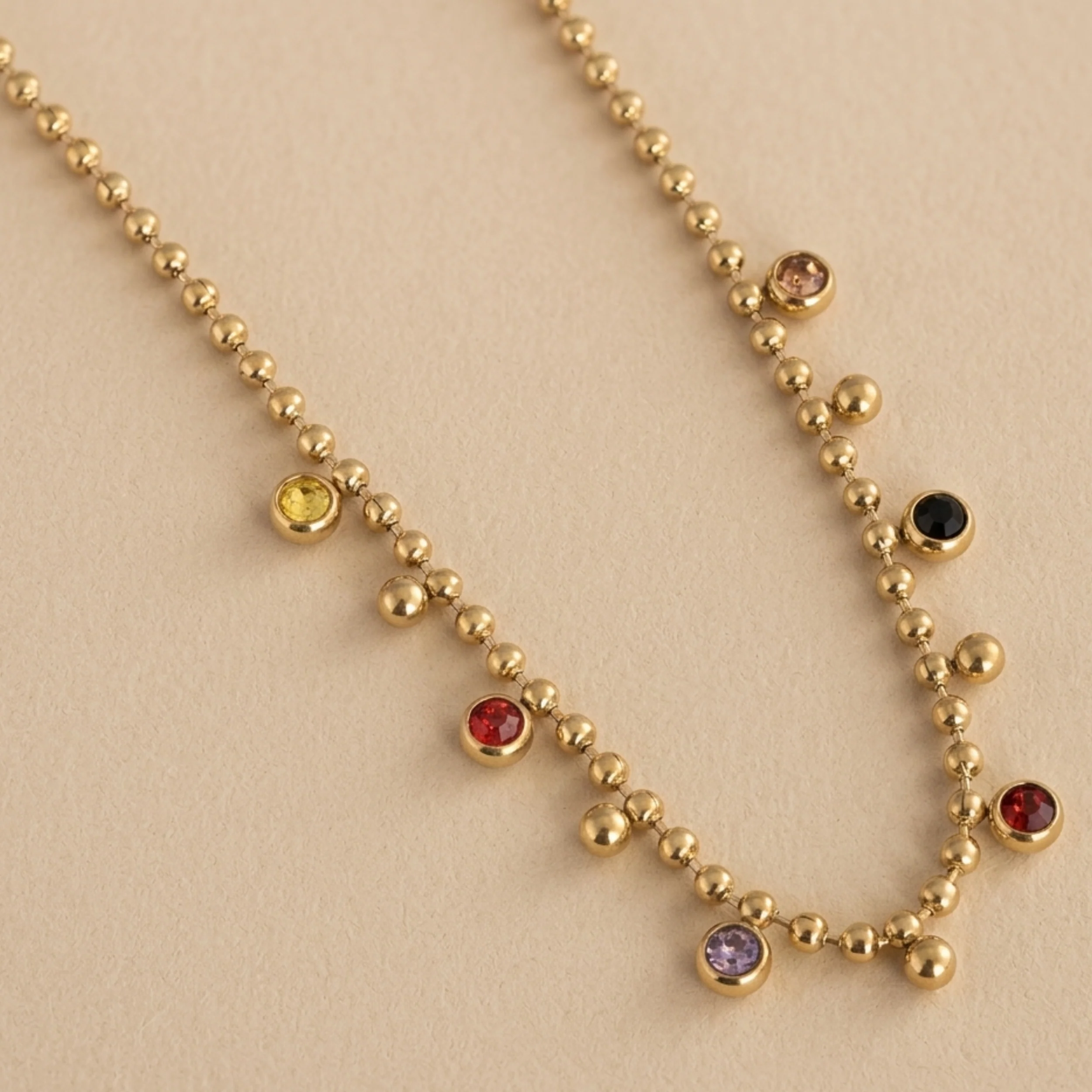 Isolde Crystal Layered Necklace - Image 3
