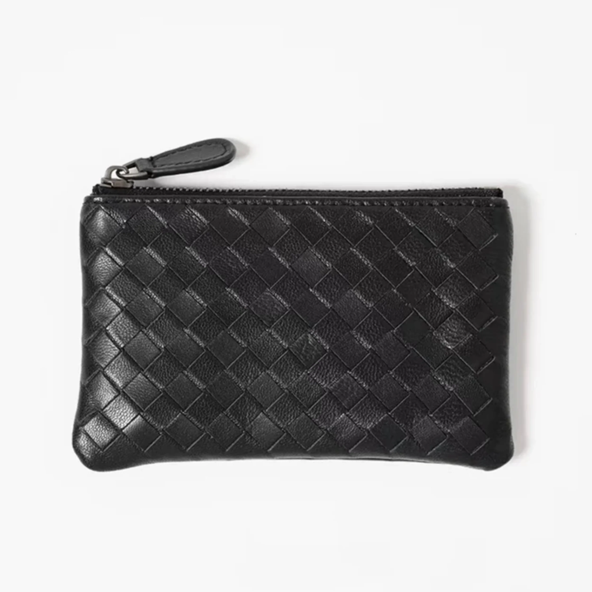 Jaeira Handwoven Lambskin Key Fob & Card Wallet - Image 3