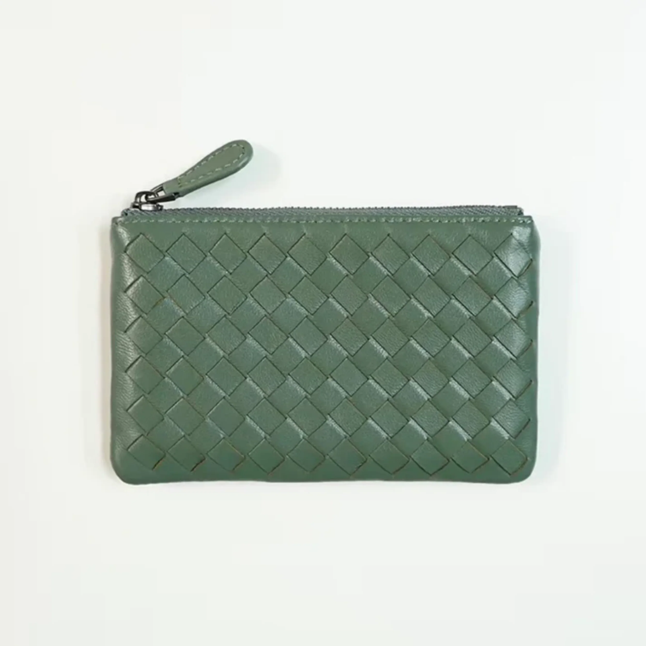 Jaeira Handwoven Lambskin Key Fob & Card Wallet - Image 4