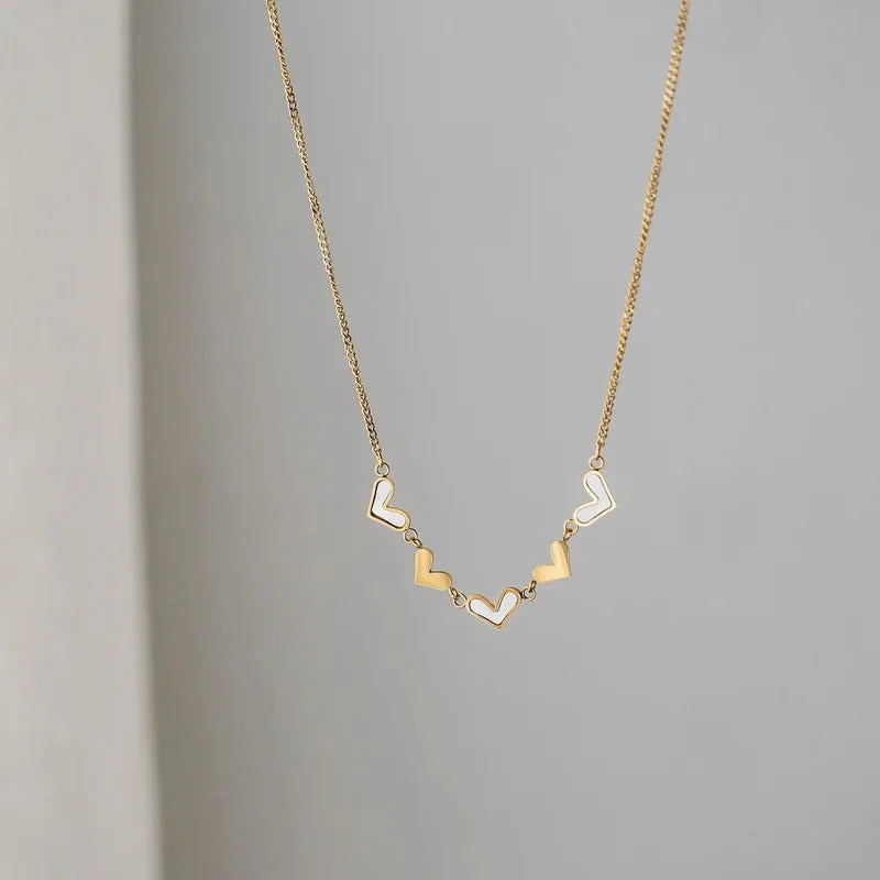 LANESRA HEART CHARMS NECKLACE FOR WOMEN - Image 2