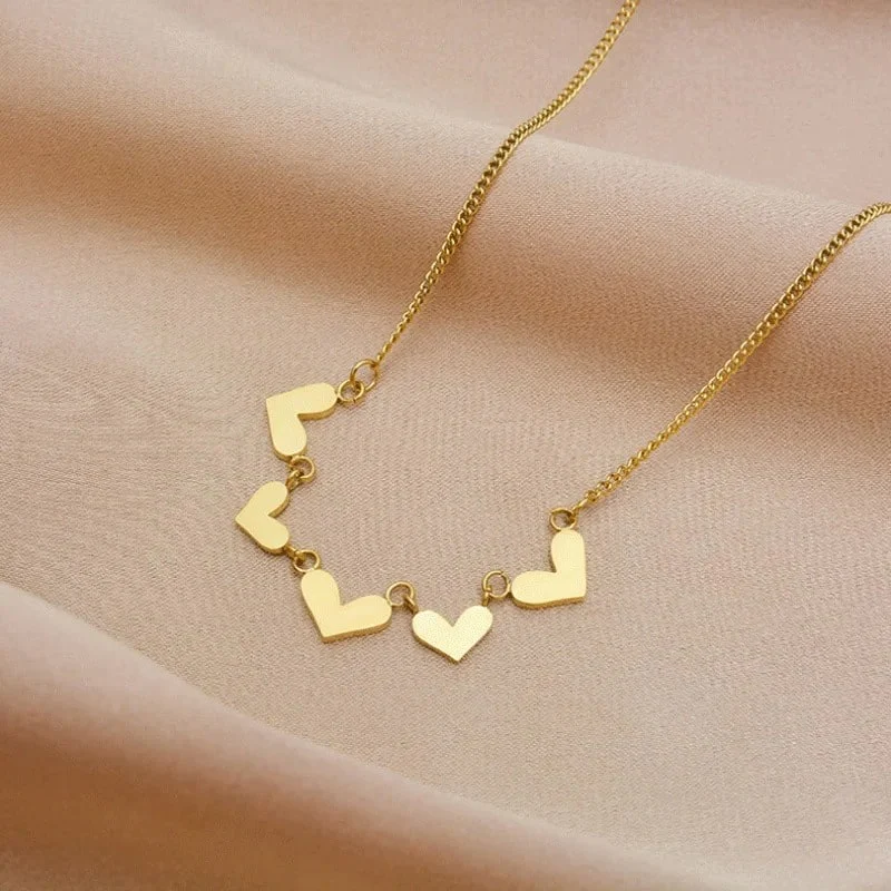 LANESRA HEART CHARMS NECKLACE FOR WOMEN - Image 4