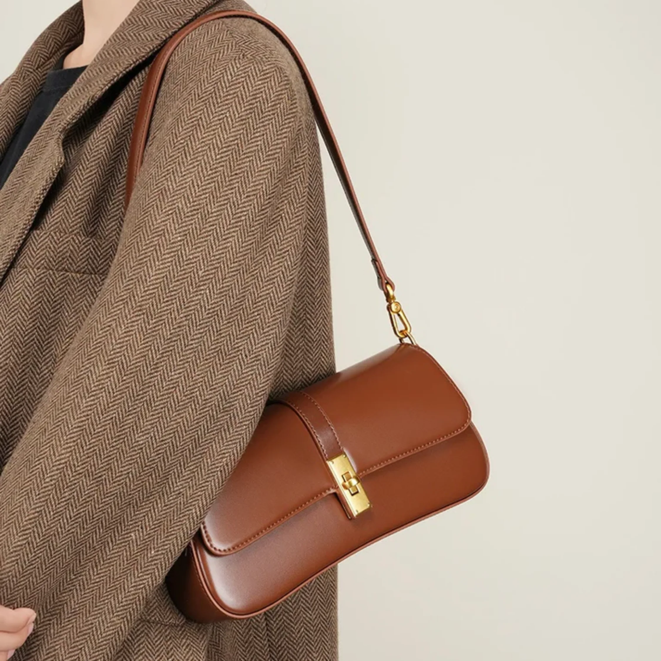 Kaelune Genuine Leather Vintage Crossbody Shoulder Bag - Image 7