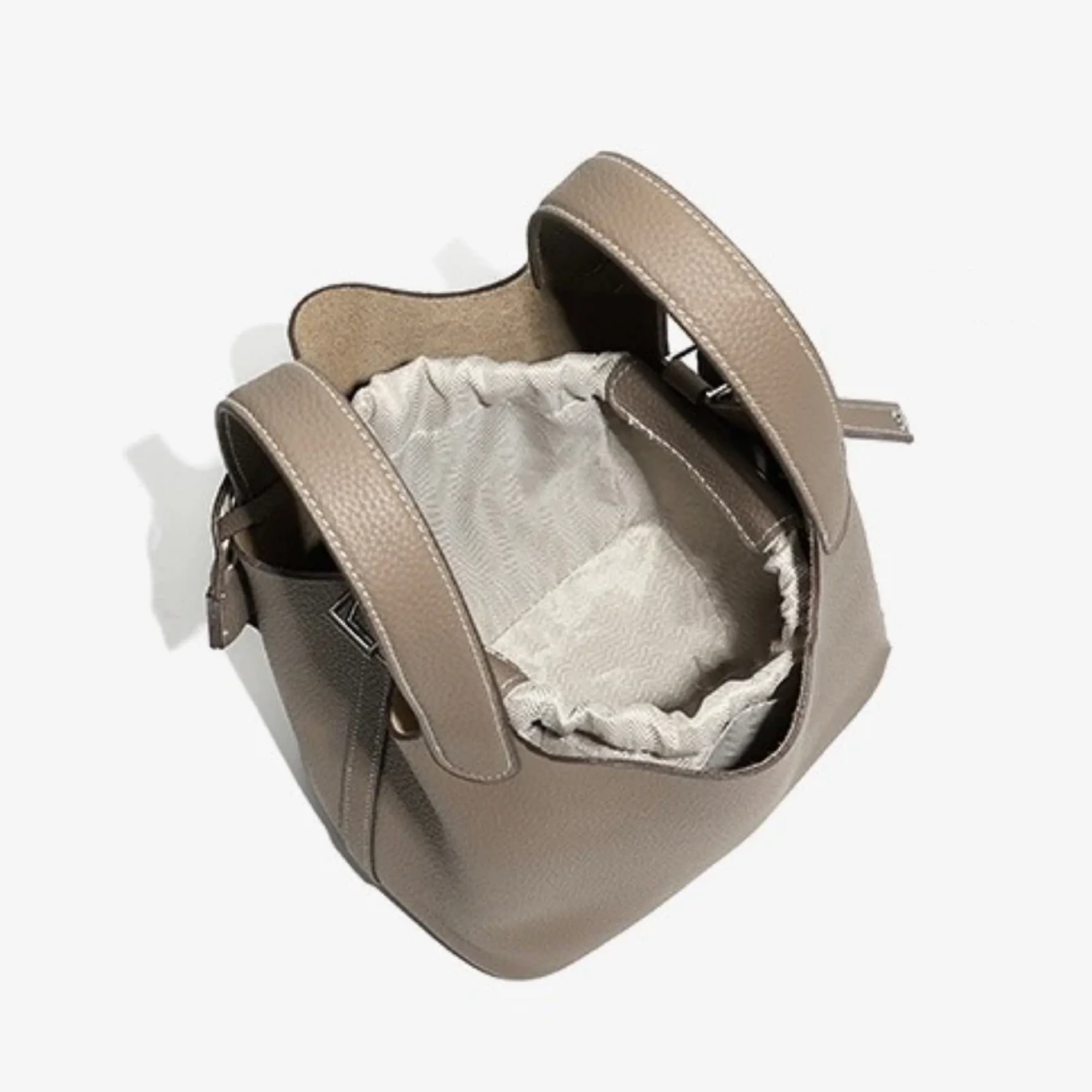 Lavelle Genuine Leather Buckle Basket Bag - Image 12
