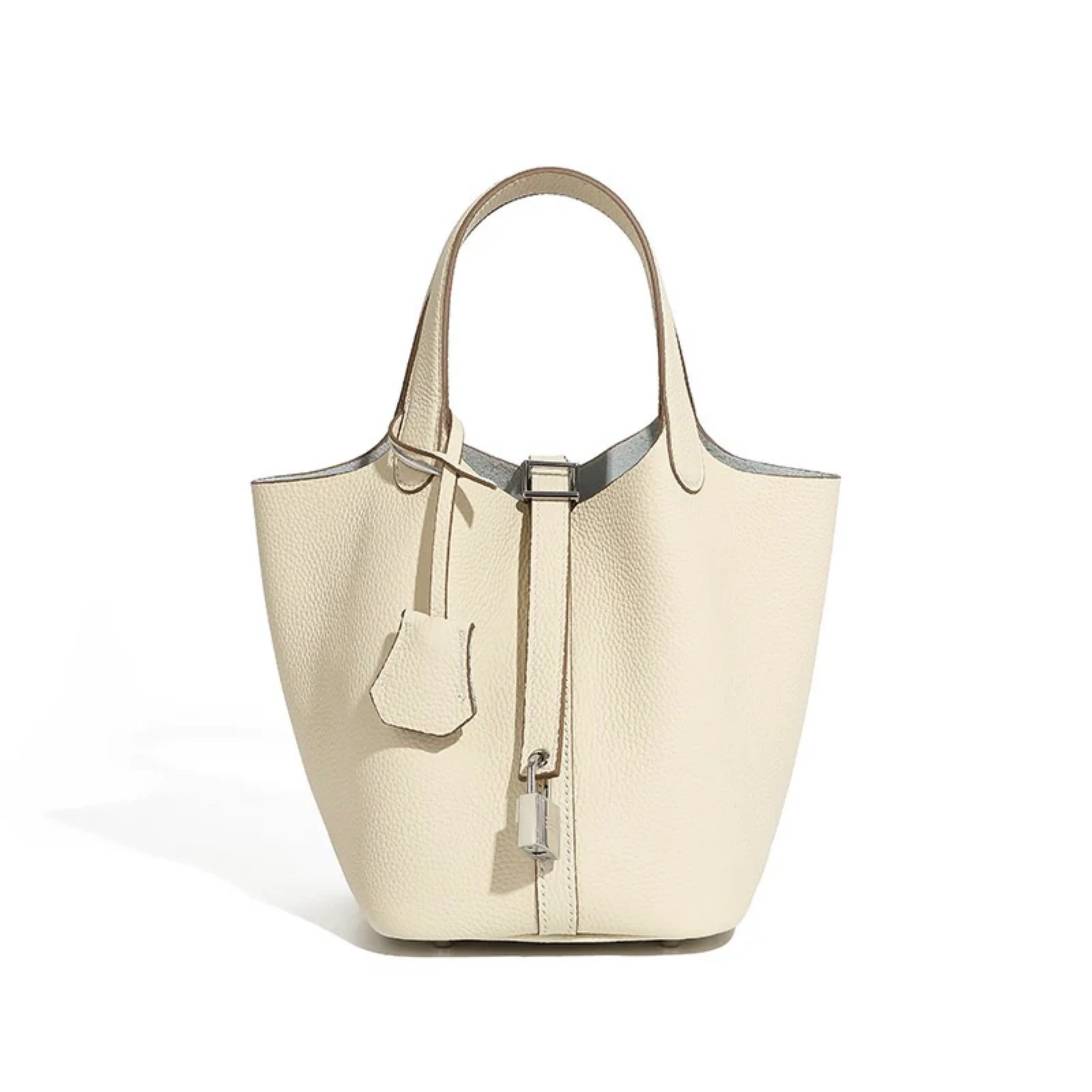 Lavelle Genuine Leather Buckle Basket Bag - Image 2