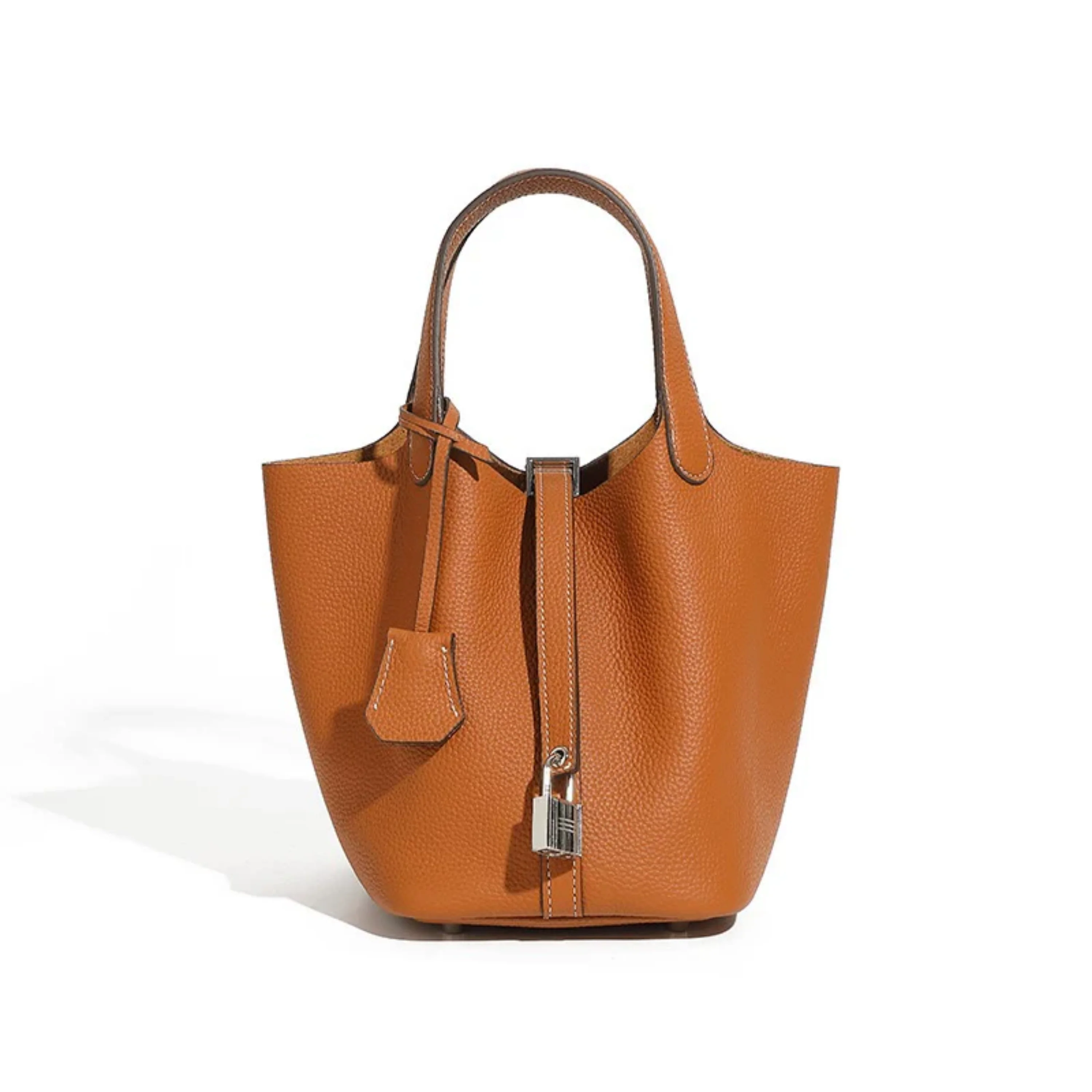 Lavelle Genuine Leather Buckle Basket Bag - Image 3