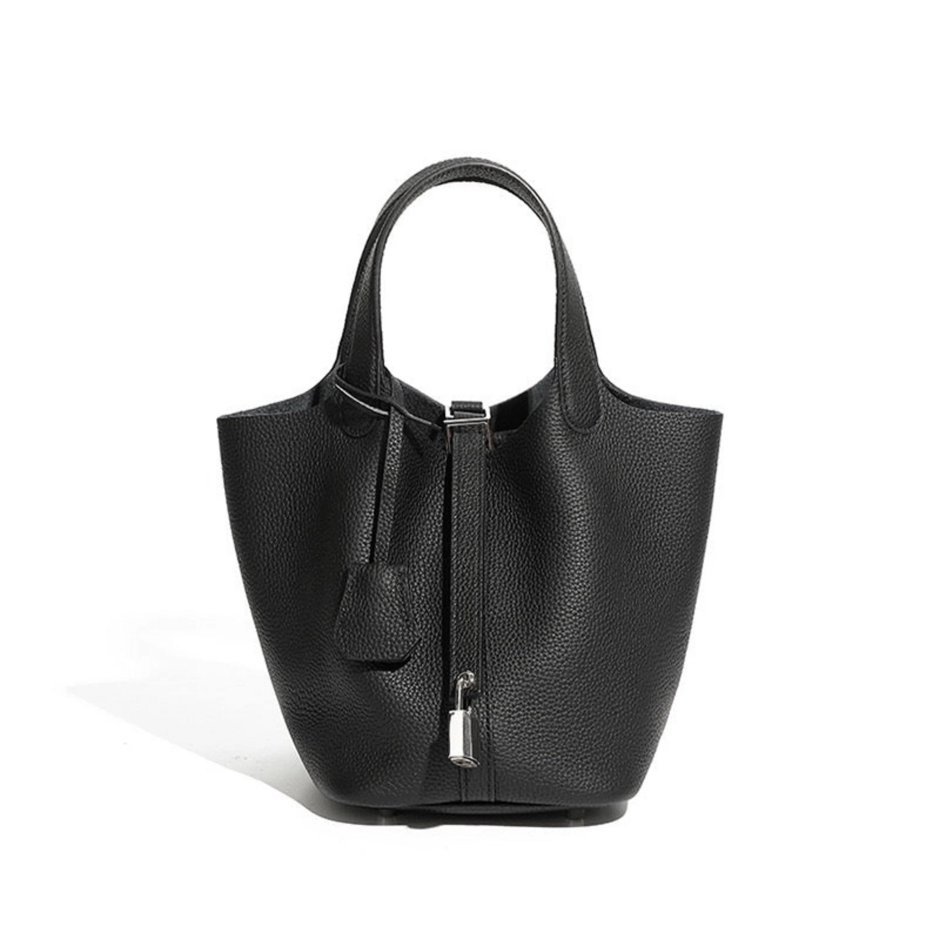 Lavelle Genuine Leather Buckle Basket Bag - Image 4