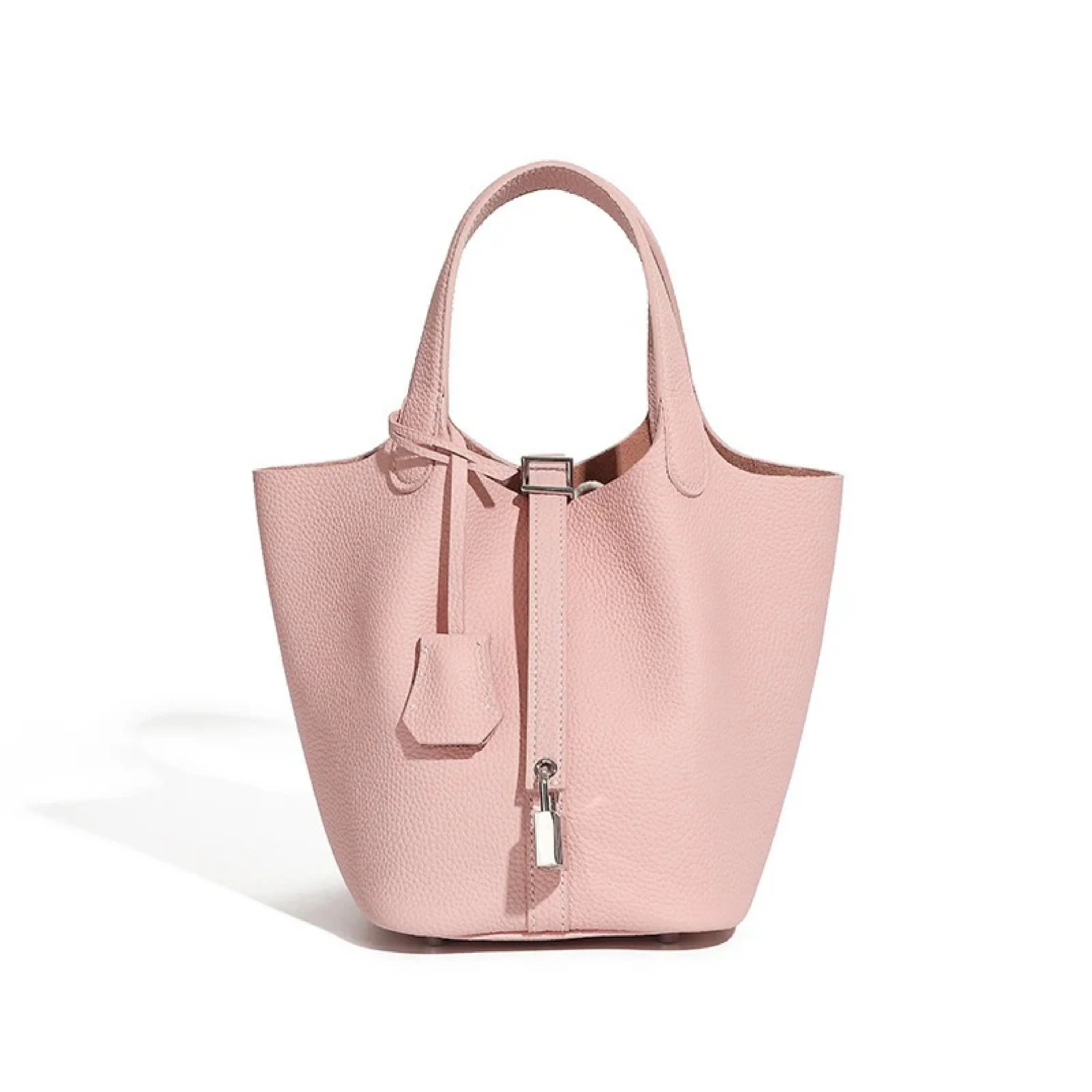 Lavelle Genuine Leather Buckle Basket Bag - Image 6