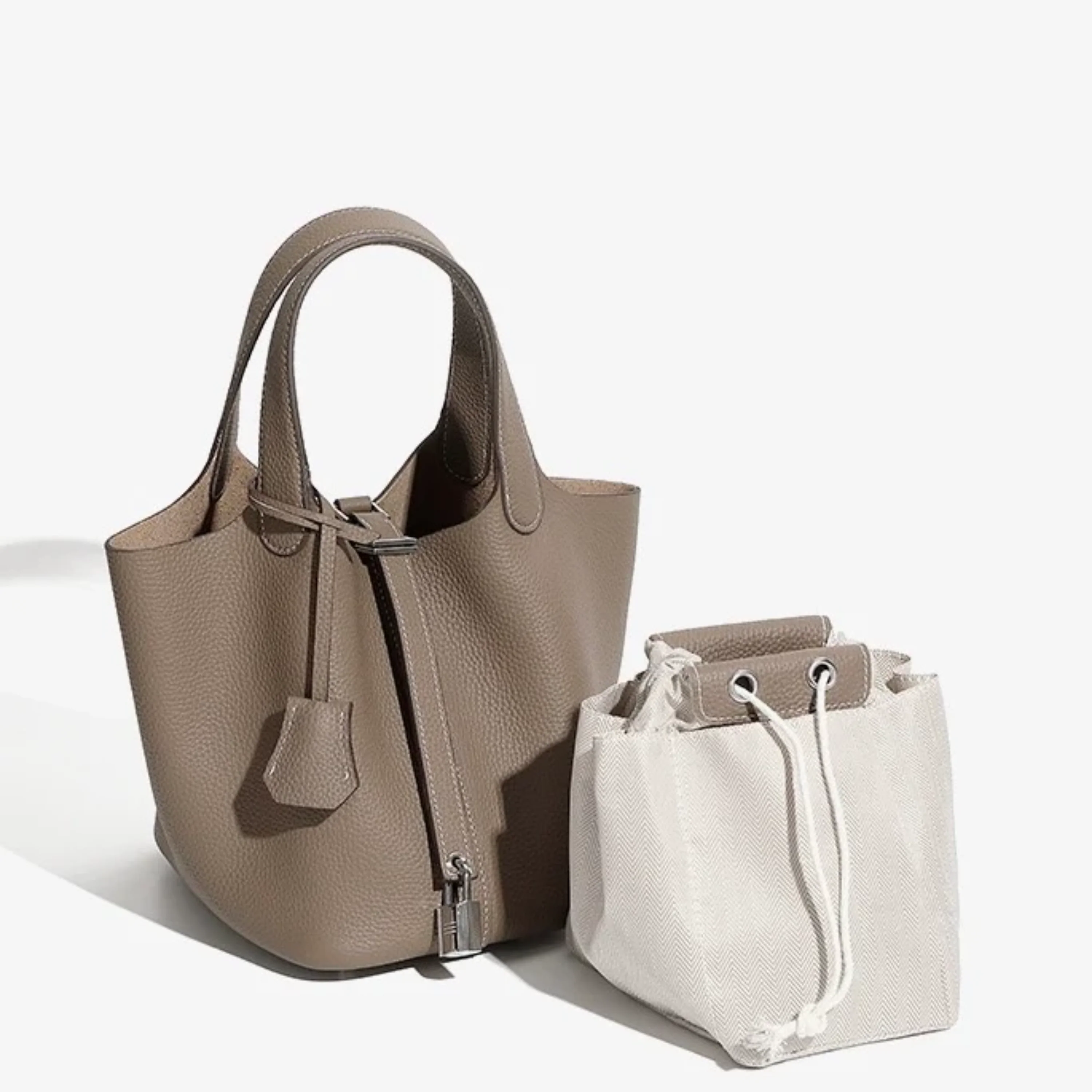 Lavelle Genuine Leather Buckle Basket Bag - Image 8