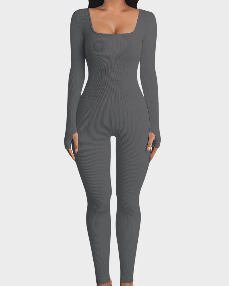 Long Sleeve Full Body Shaper Bodysuit - Image 10