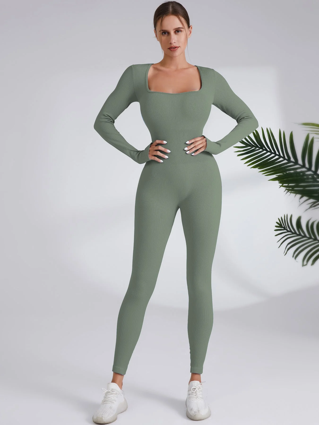 Long Sleeve Full Body Shaper Bodysuit - Image 15