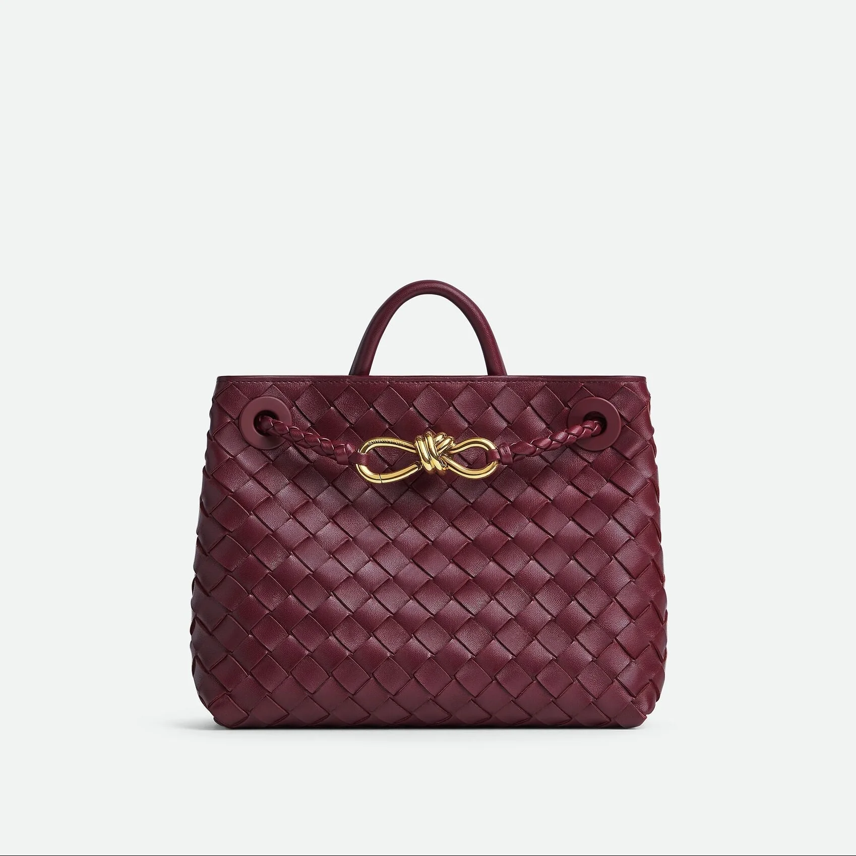 Woven Vegan Leather Tote - Image 4