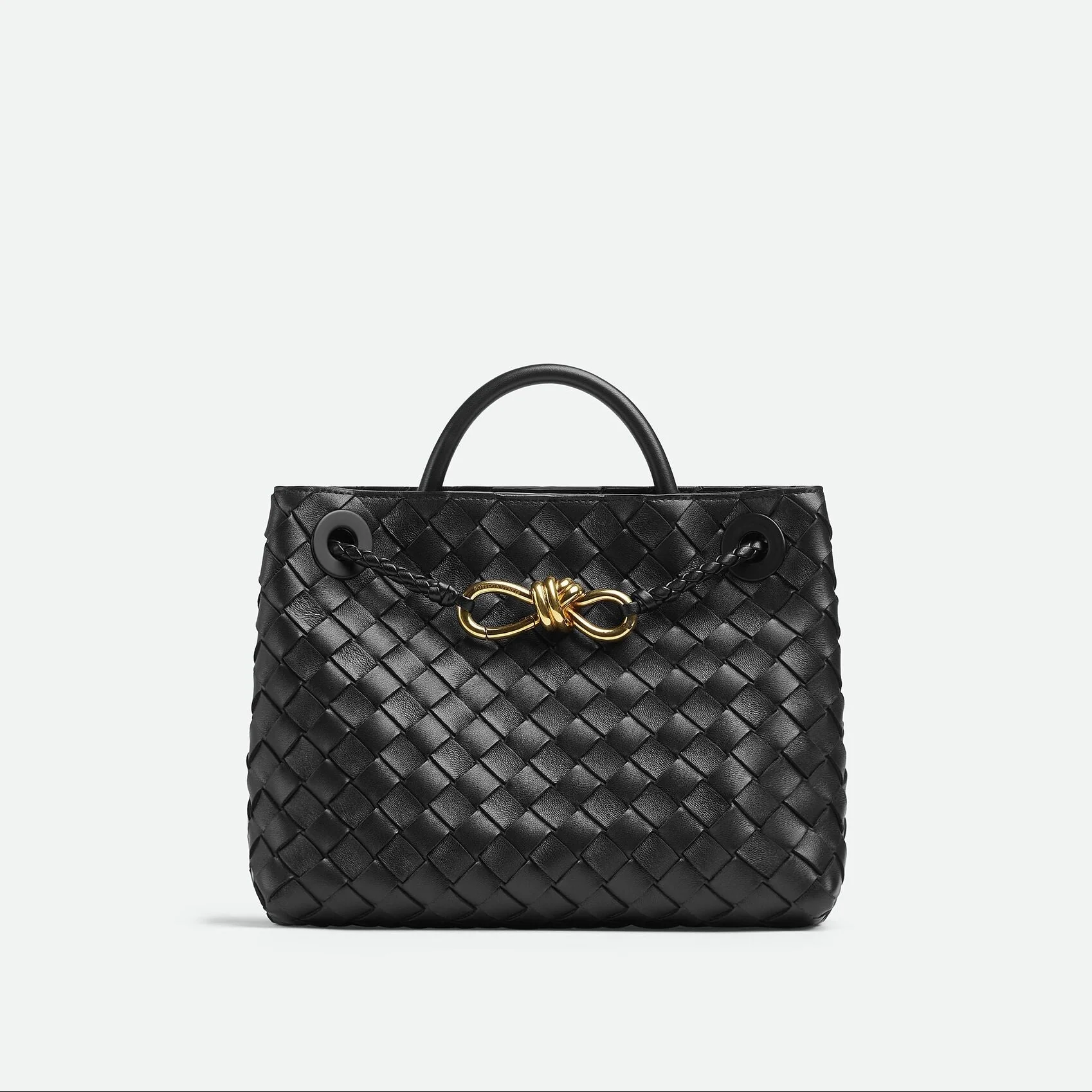 Woven Vegan Leather Tote - Image 5