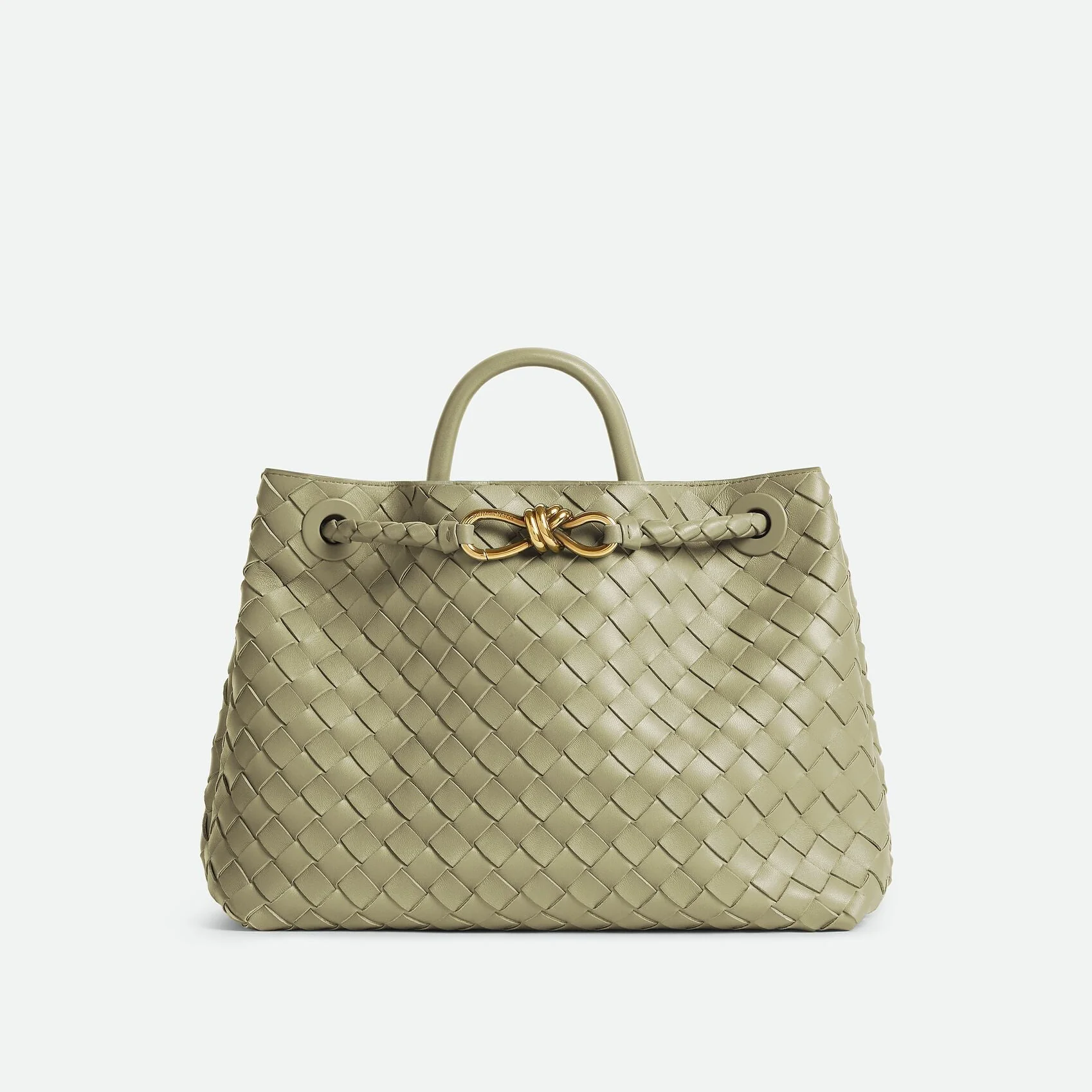Woven Vegan Leather Tote - Image 6