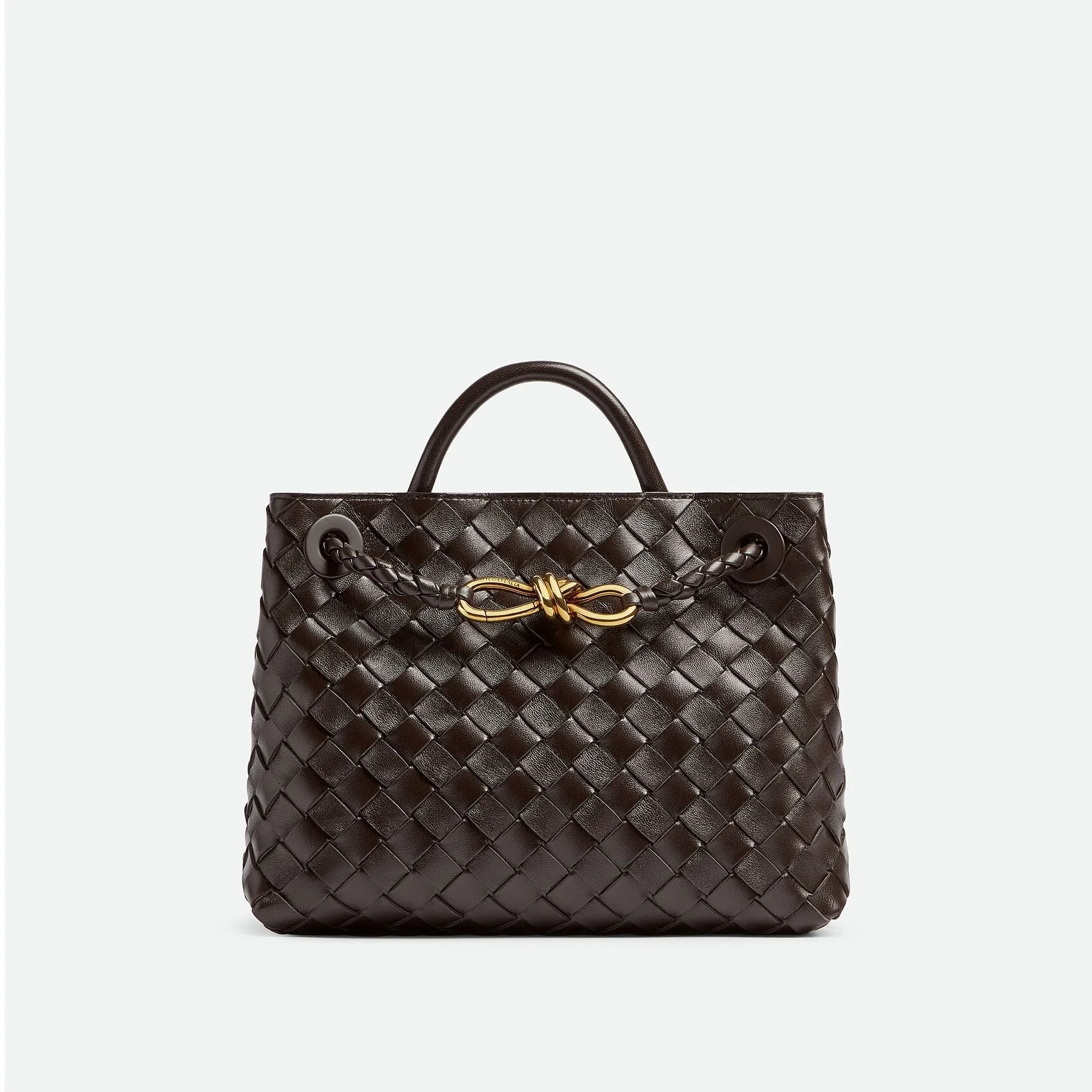 Woven Vegan Leather Tote - Image 8