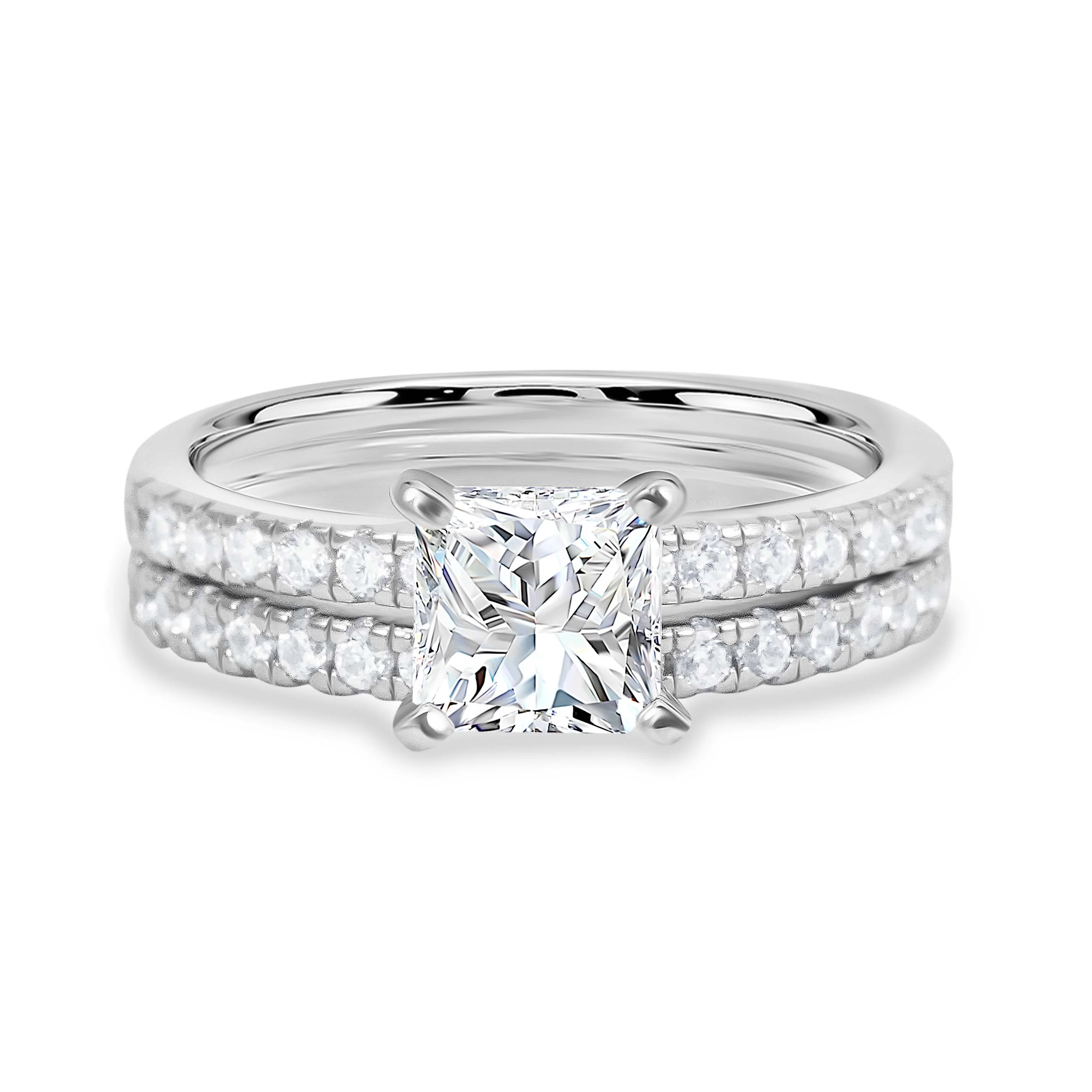 Luminous Promise Moissanite Engagement Ring Set - Image 11