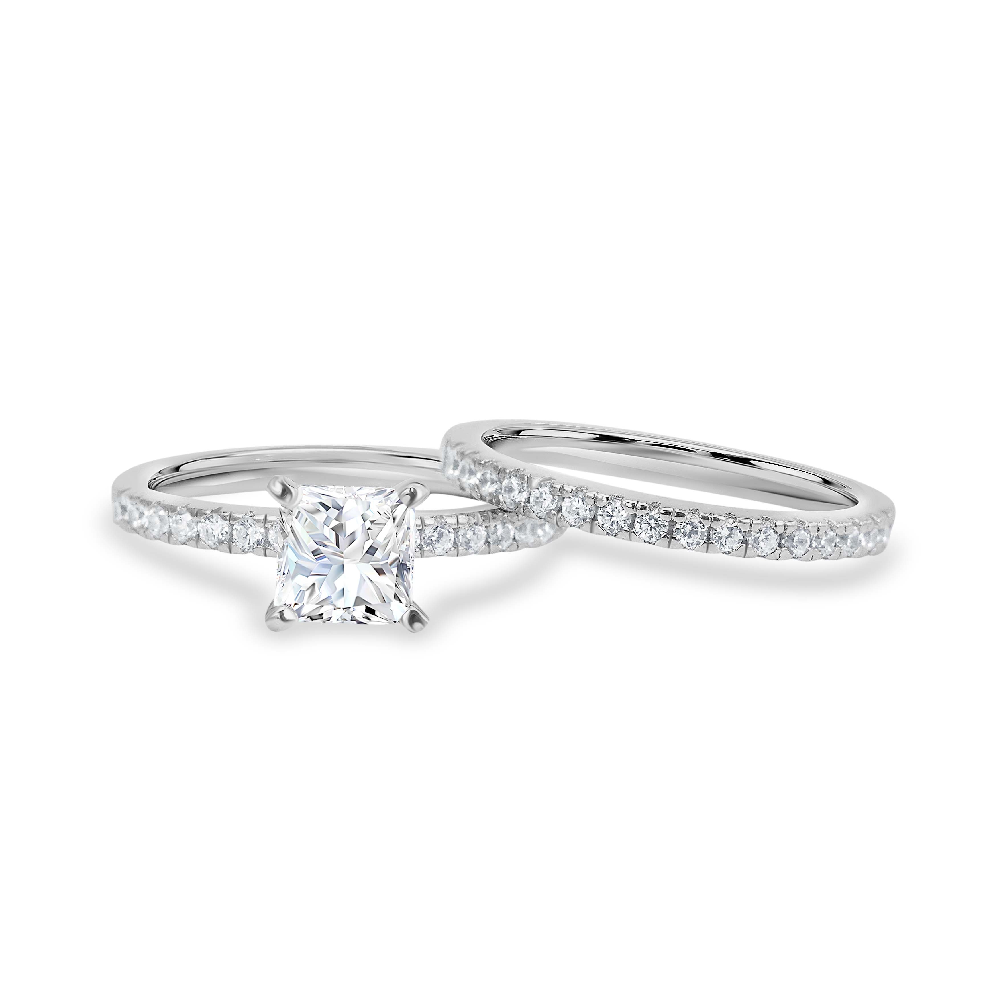 Luminous Promise Moissanite Engagement Ring Set - Image 3