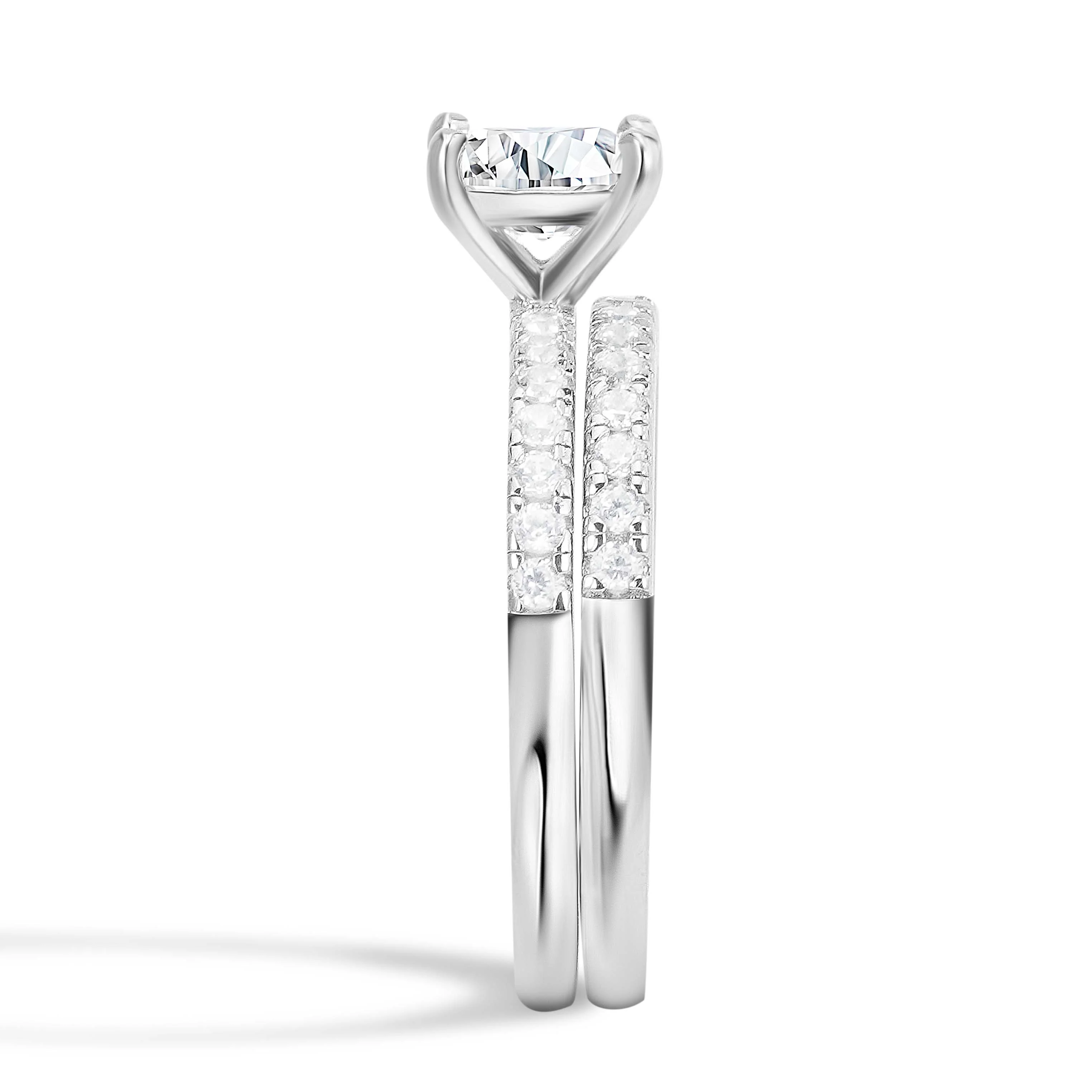 Luminous Promise Moissanite Engagement Ring Set - Image 6
