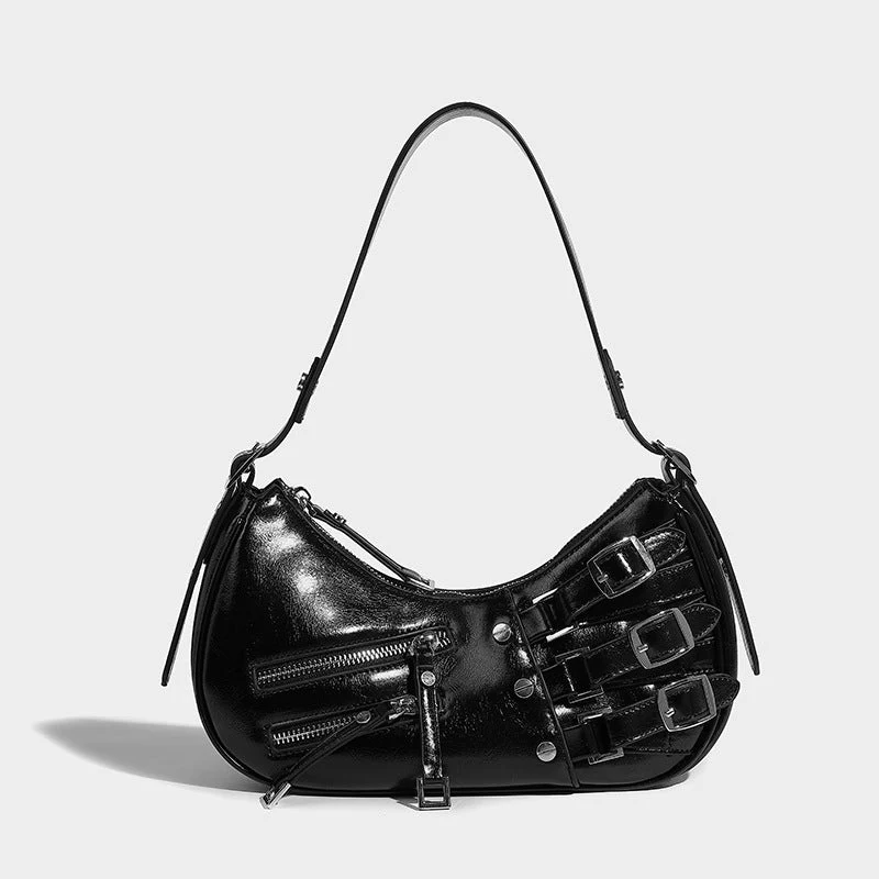 LunaEdge Buckle Crescent Hobo Bag - Image 19