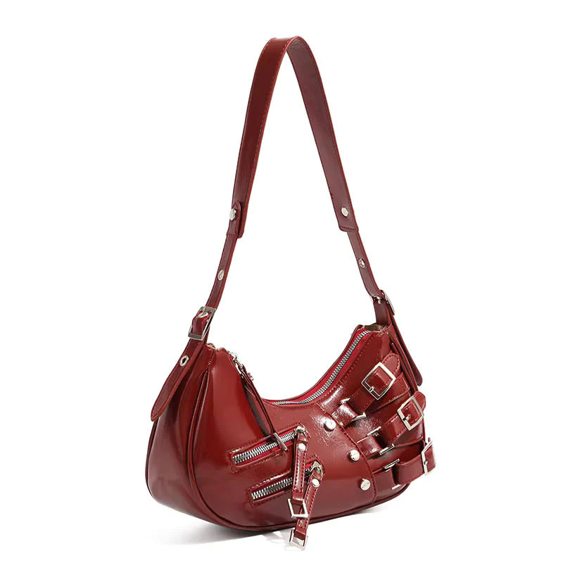 LunaEdge Buckle Crescent Hobo Bag - Image 20
