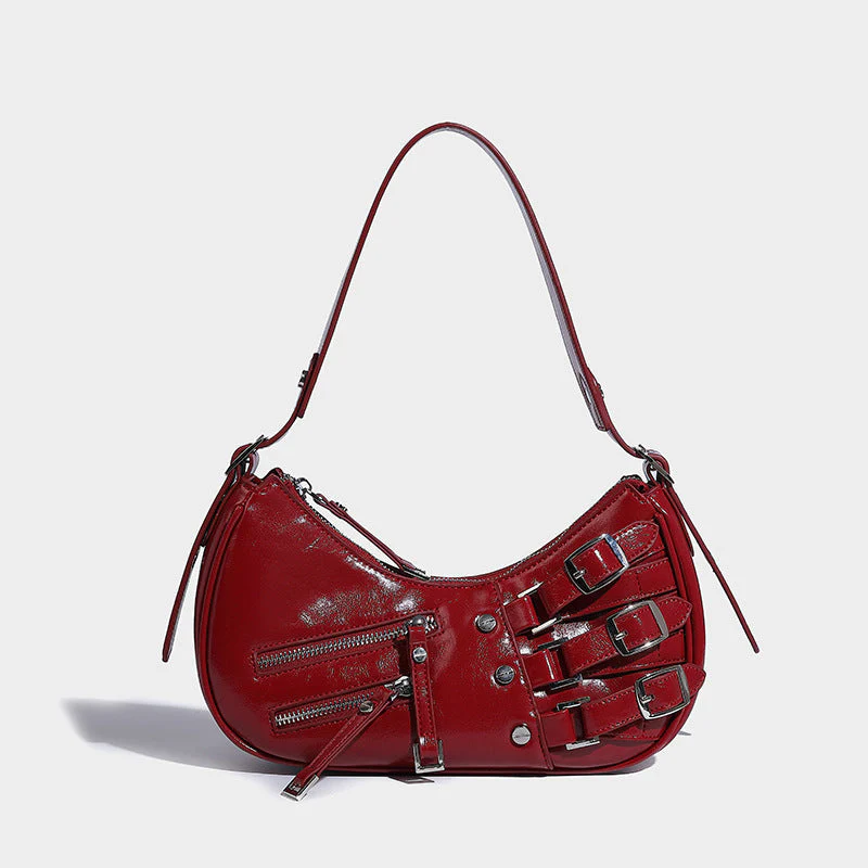 LunaEdge Buckle Crescent Hobo Bag - Image 22