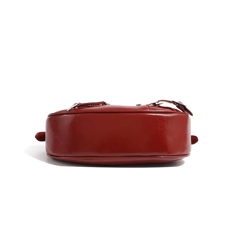 LunaEdge Buckle Crescent Hobo Bag - Image 23