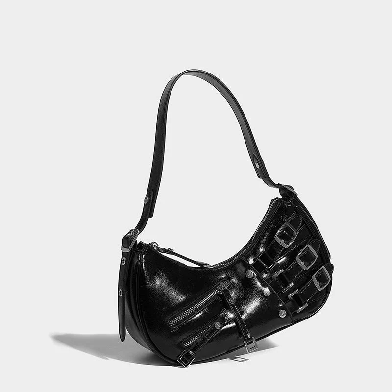 LunaEdge Buckle Crescent Hobo Bag - Image 4