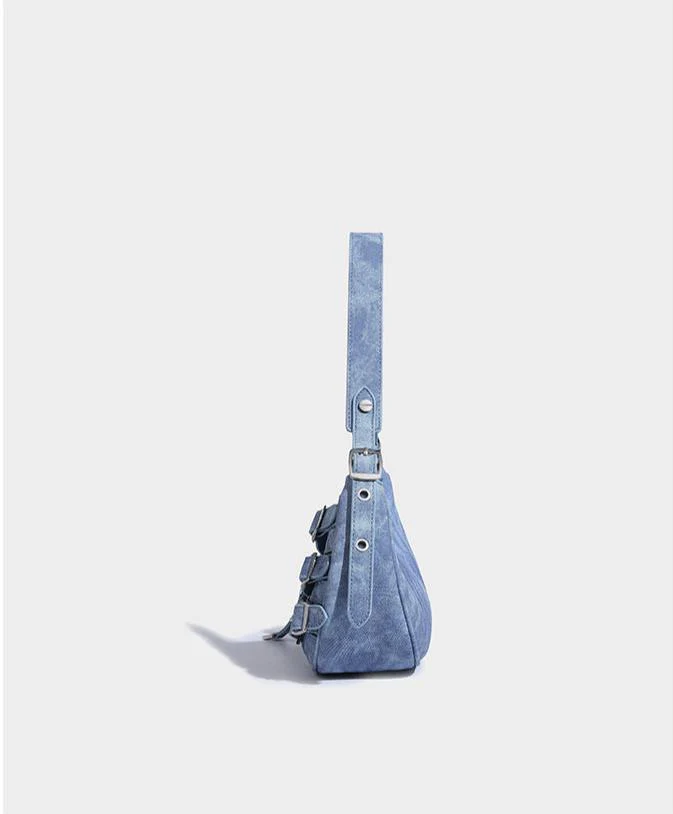 LunaEdge Buckle Crescent Hobo Bag - Image 9