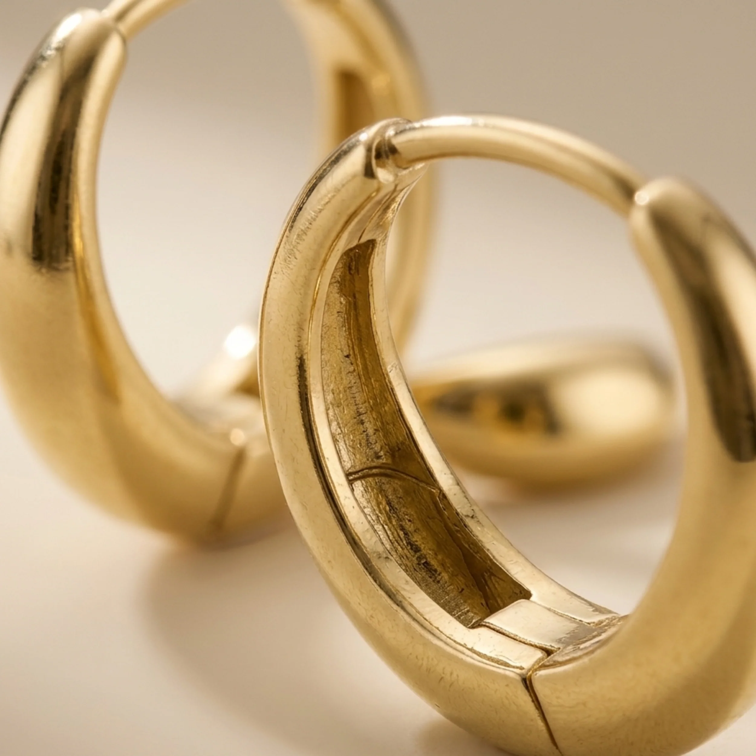 Lunaria Golden Crescent Hoops - Image 6