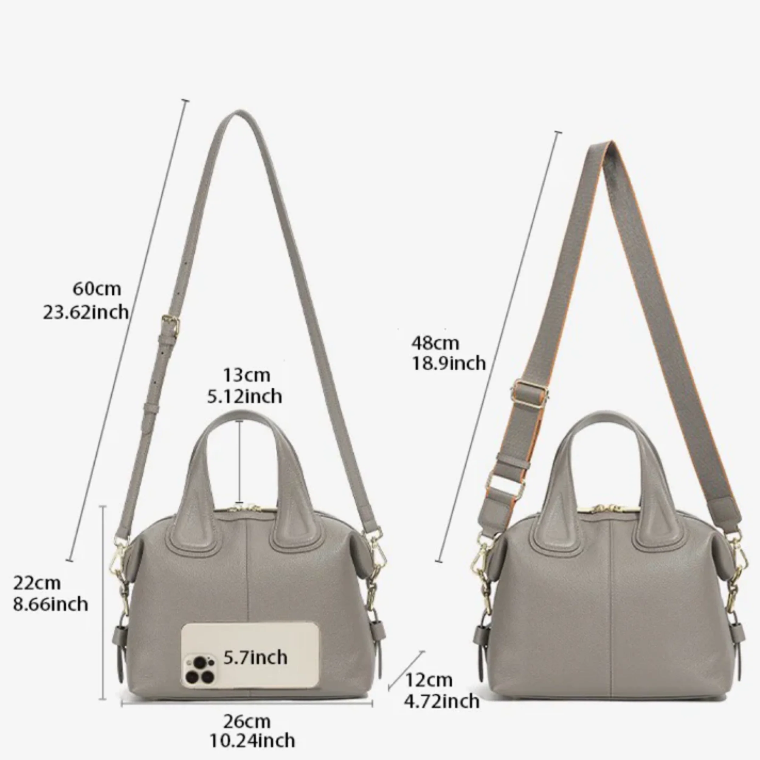 Lunévre Genuine Leather Shoulder Crossbody Bag - Image 10
