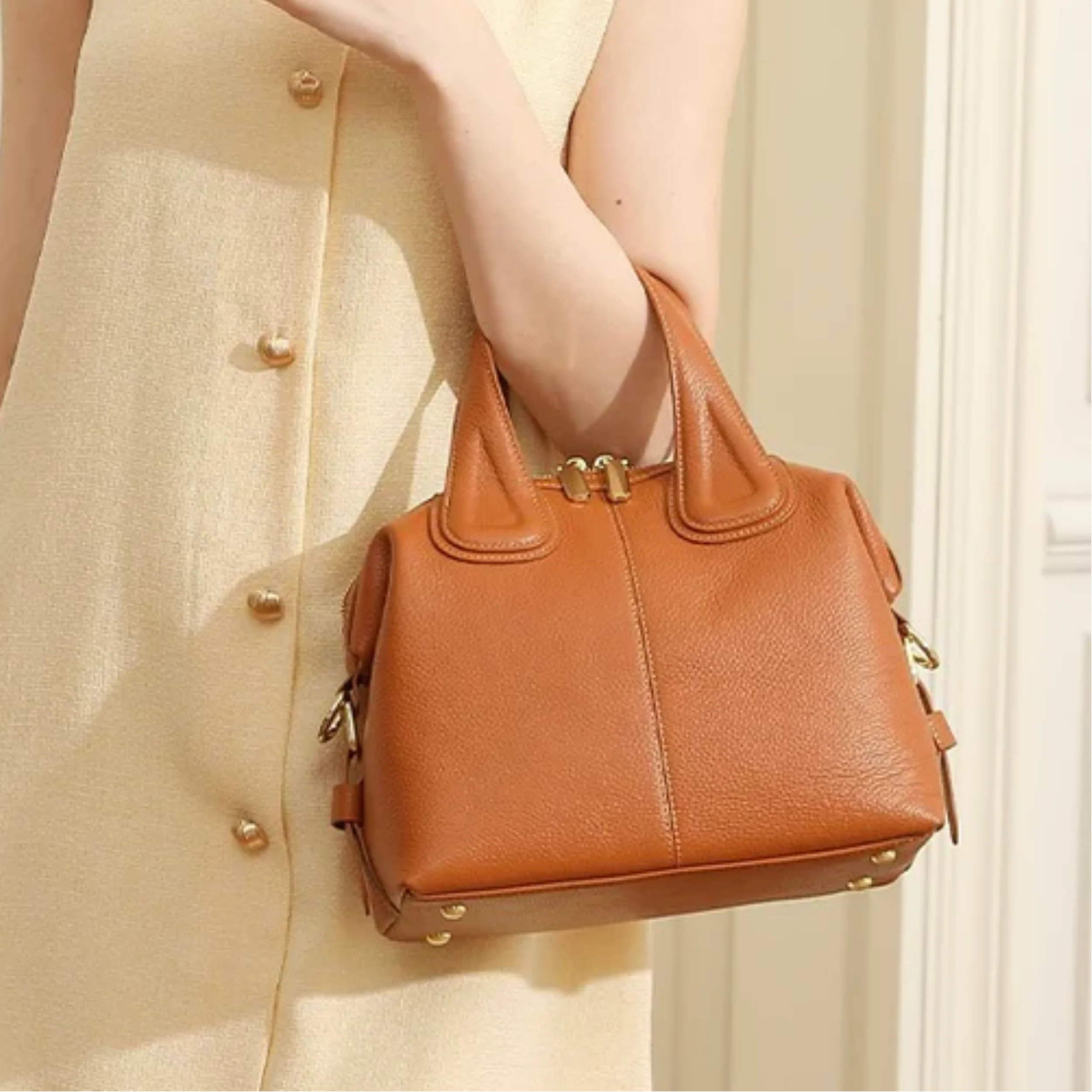 Lunévre Genuine Leather Shoulder Crossbody Bag - Image 5