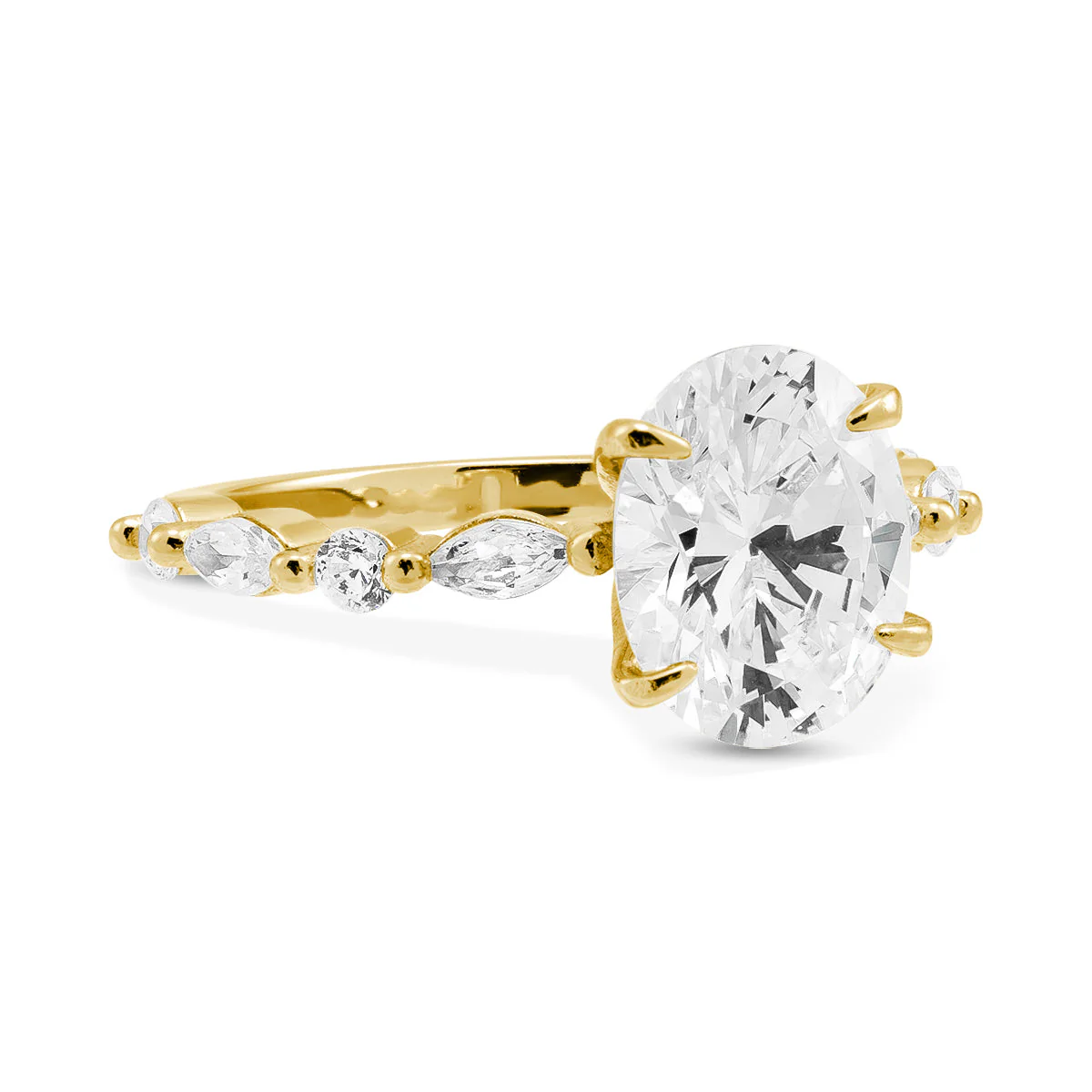 Lustre Evermore Moissanite Gold Ring - Image 4