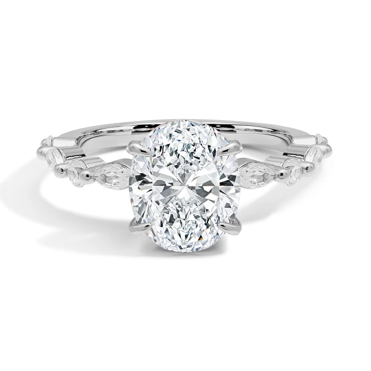 Lustre Evermore Moissanite Sterling Silver Ring