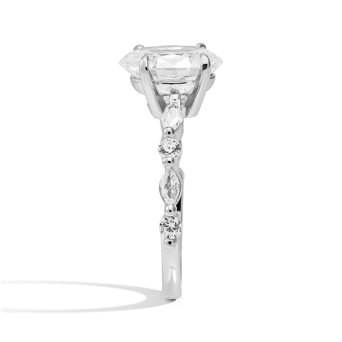 Lustre Evermore Moissanite Sterling Silver Ring - Image 3