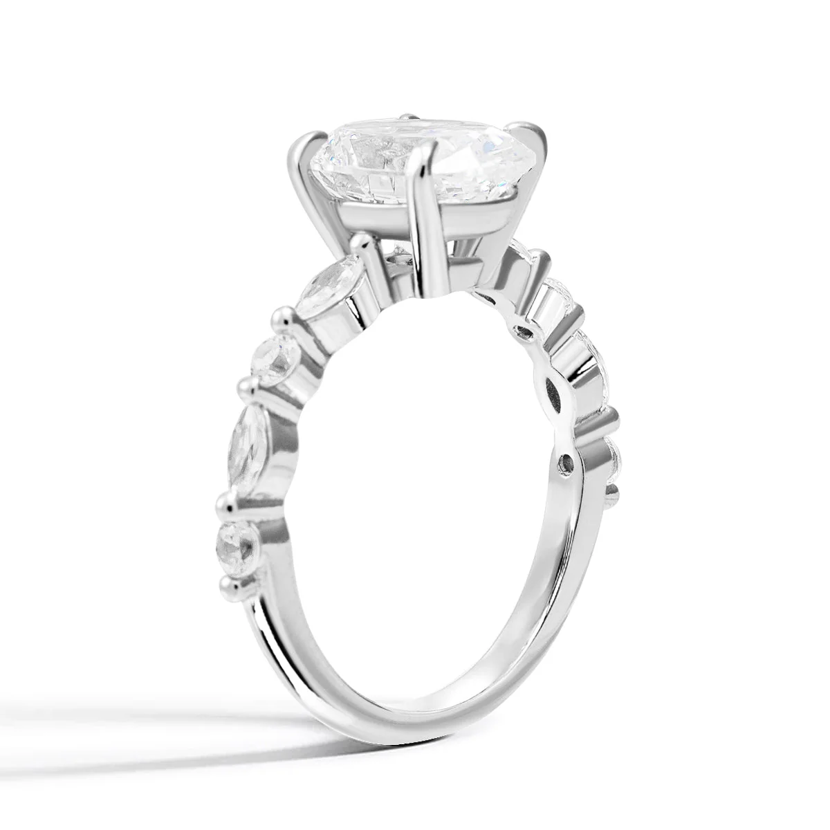 Lustre Evermore Moissanite Sterling Silver Ring - Image 4