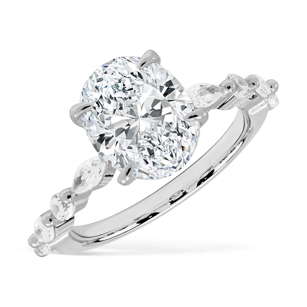 Lustre Evermore Moissanite Sterling Silver Ring - Image 5
