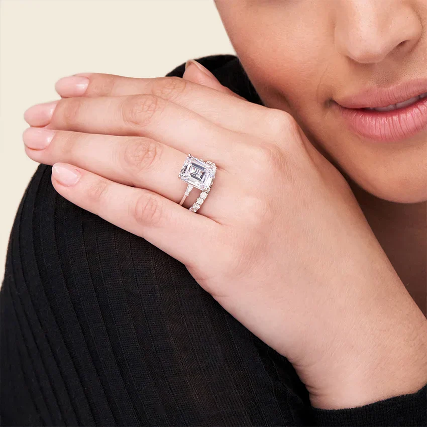Lustrous Devotion Moissanite Solitaire Ring - Image 13