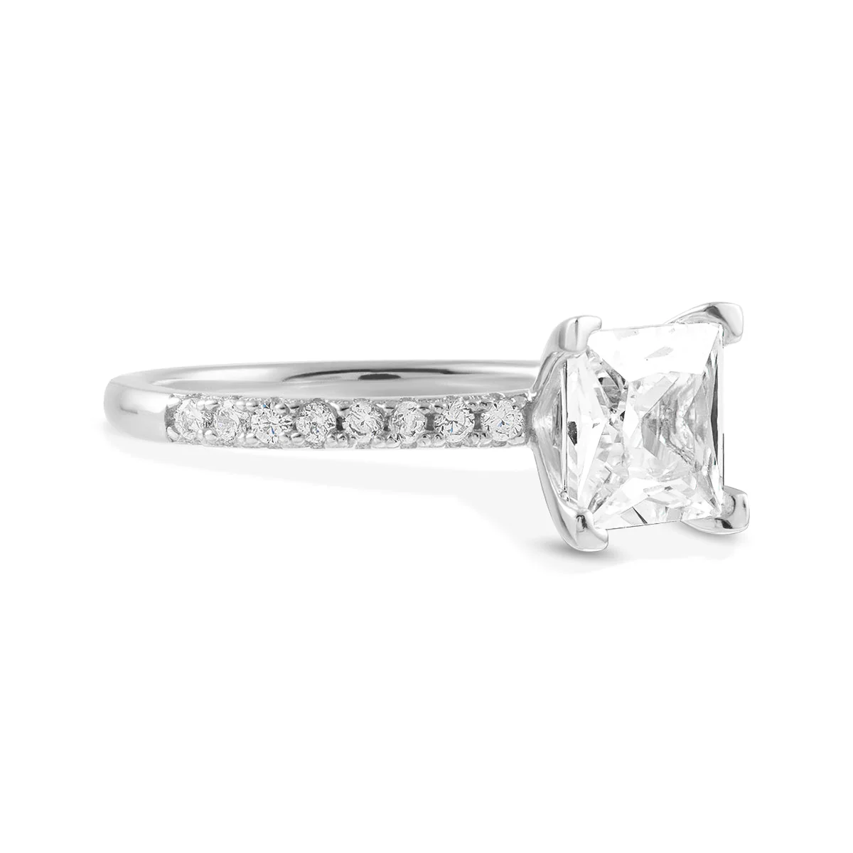 Lustrous Eternity Moissanite Ring - Image 4