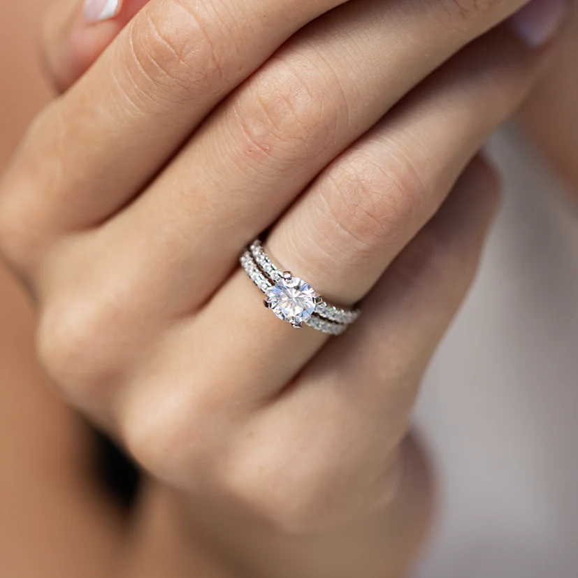 Lustrous Promise Moissanite Ring - Image 6