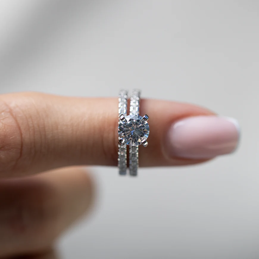 Lustrous Promise Moissanite Ring - Image 8