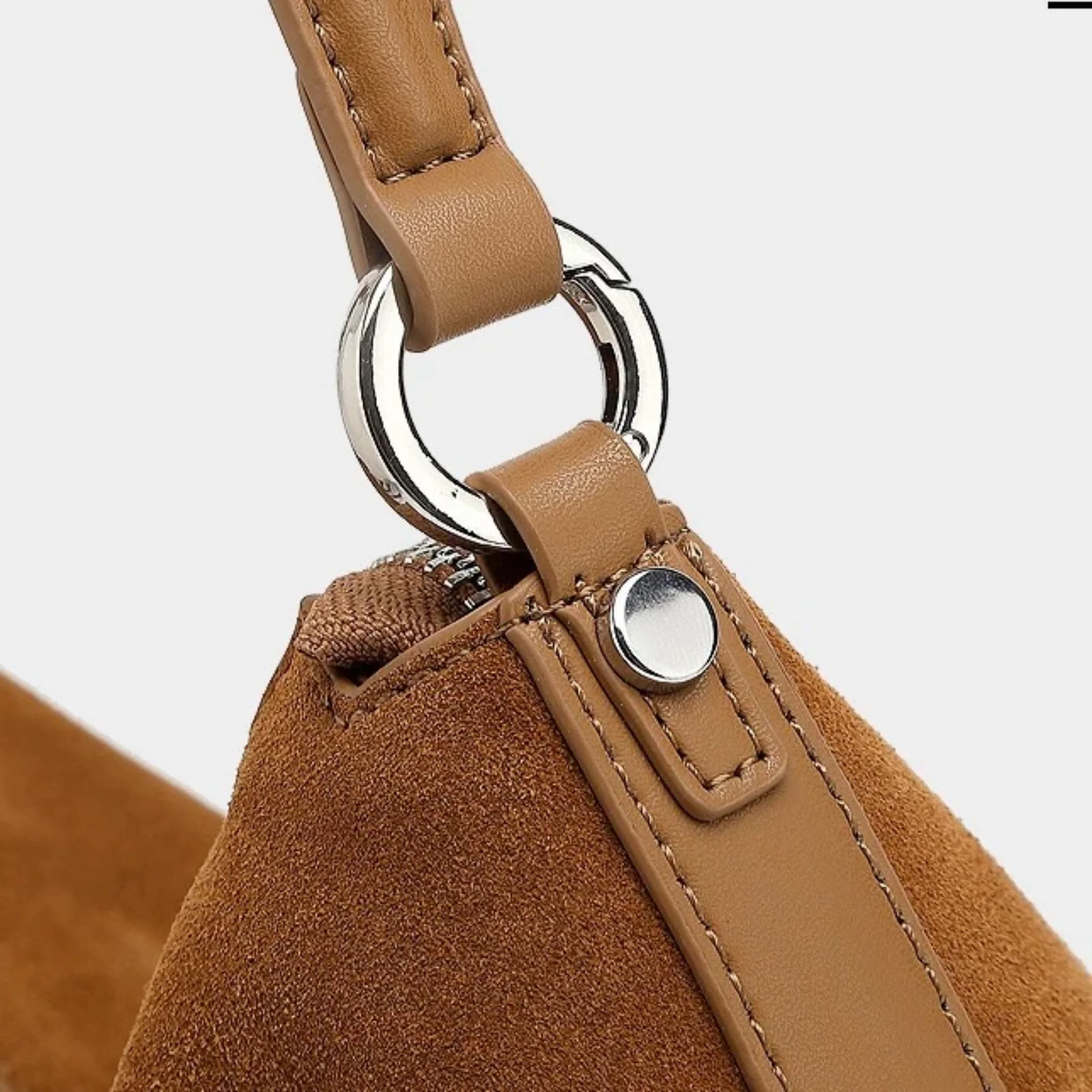 Luxéa Genuine Leather Hobo Bag with Braided Detail & Tassel Accent - Image 11